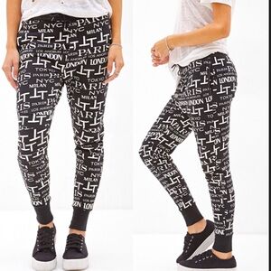 Paris Milan Tokyo destination pants cotton joggers cotton pants graphic joggers